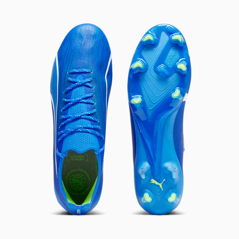 Puma ULTRA ULTIMATE FG/AG Soccer Cleats - Ultra Blue-White-Pro Green