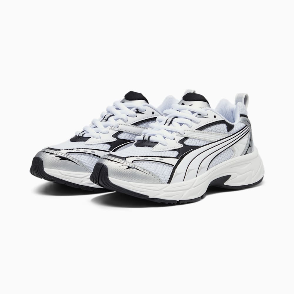 Puma Morphic Base Big Kids Sneakers - Feather Gray-Black