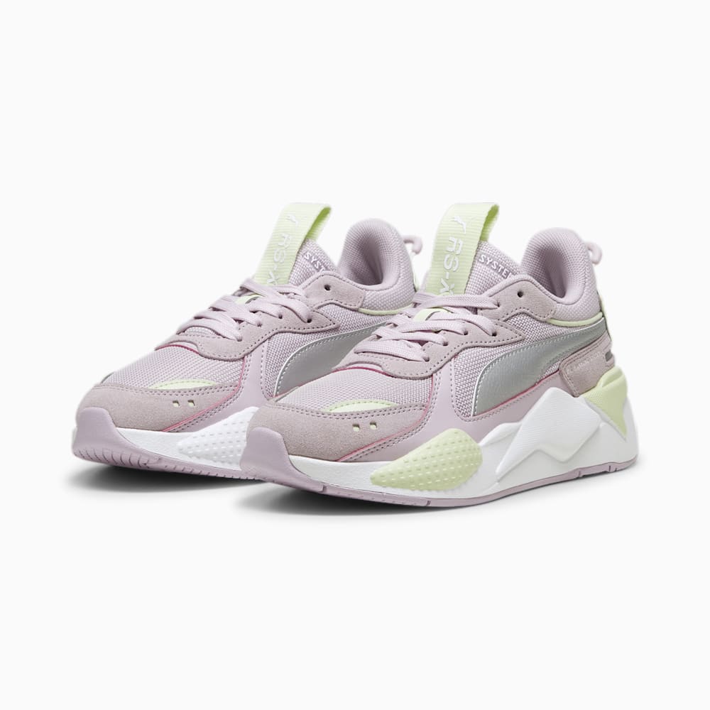 Puma RS-X Metallic Big Kids Sneakers - Grape Mist-Silver