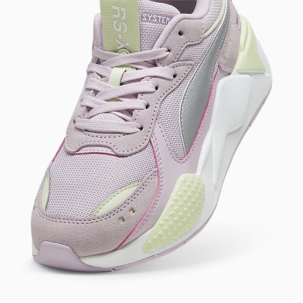 Puma RS-X Metallic Big Kids Sneakers - Grape Mist-Silver