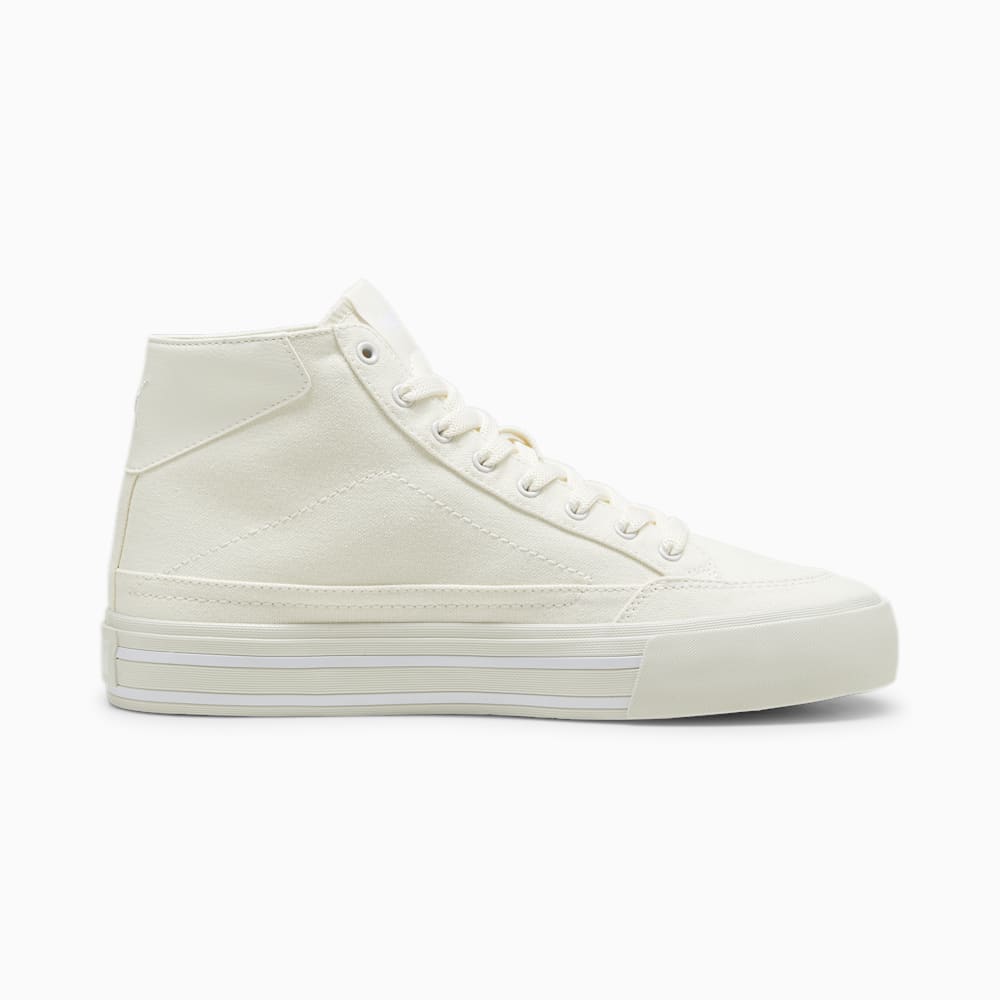 Puma Court Classic Vulc Mid Unisex Sneakers - Warm White-White