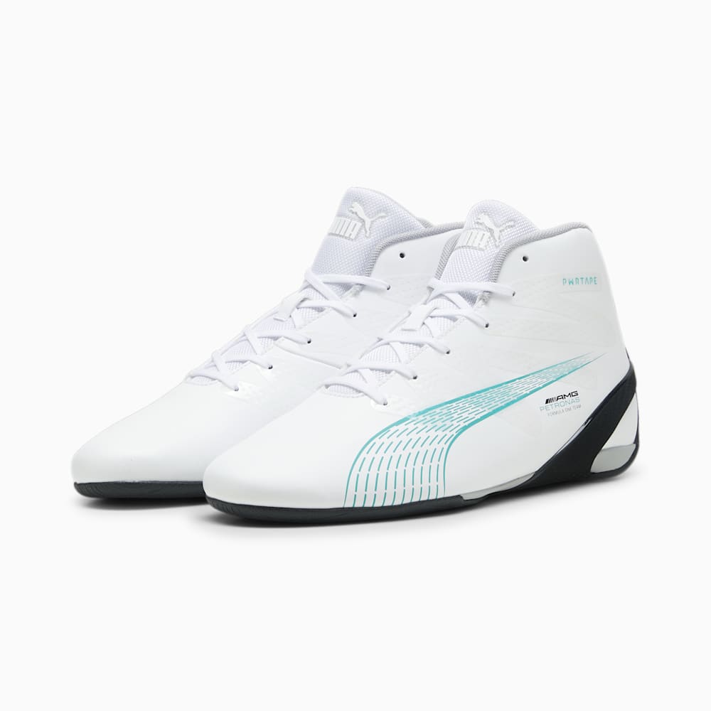 Puma Mercedes AMG-Petronas F1® Motorsport Carbon Cat Mid Driving Shoes - White-Sheen Green