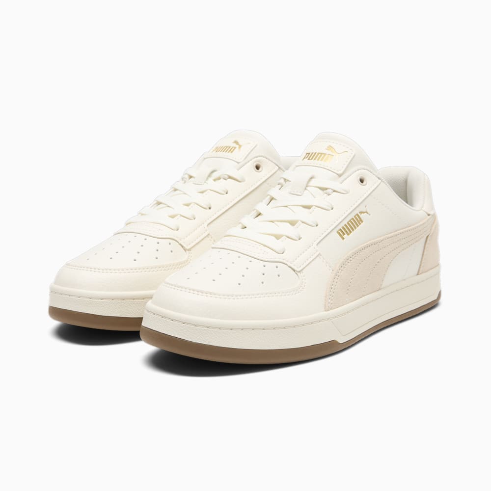 Puma Caven 2.0 Suede Sneakers - Warm White-Frosted Ivory-Gold