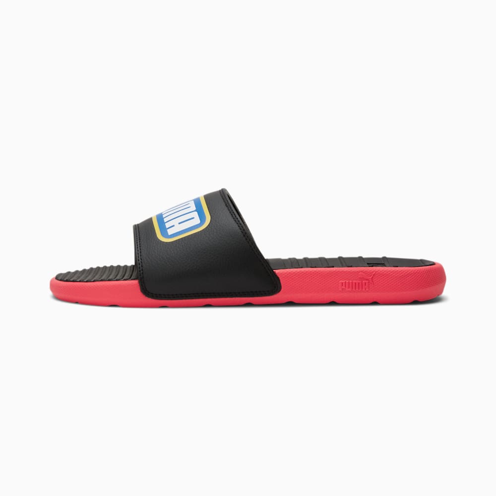 Puma Cool Cat Alumni Slides - Black-High Risk Red-Victoria Blue