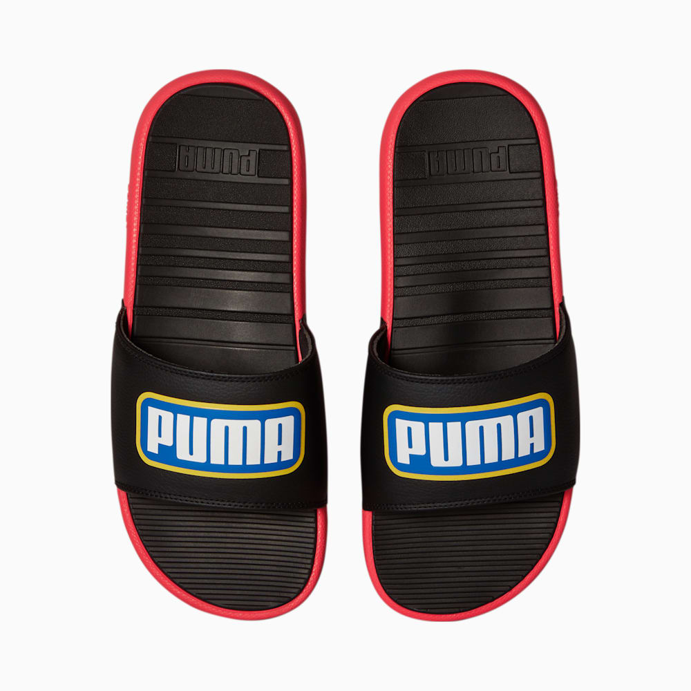 Puma Cool Cat Alumni Slides - Black-High Risk Red-Victoria Blue