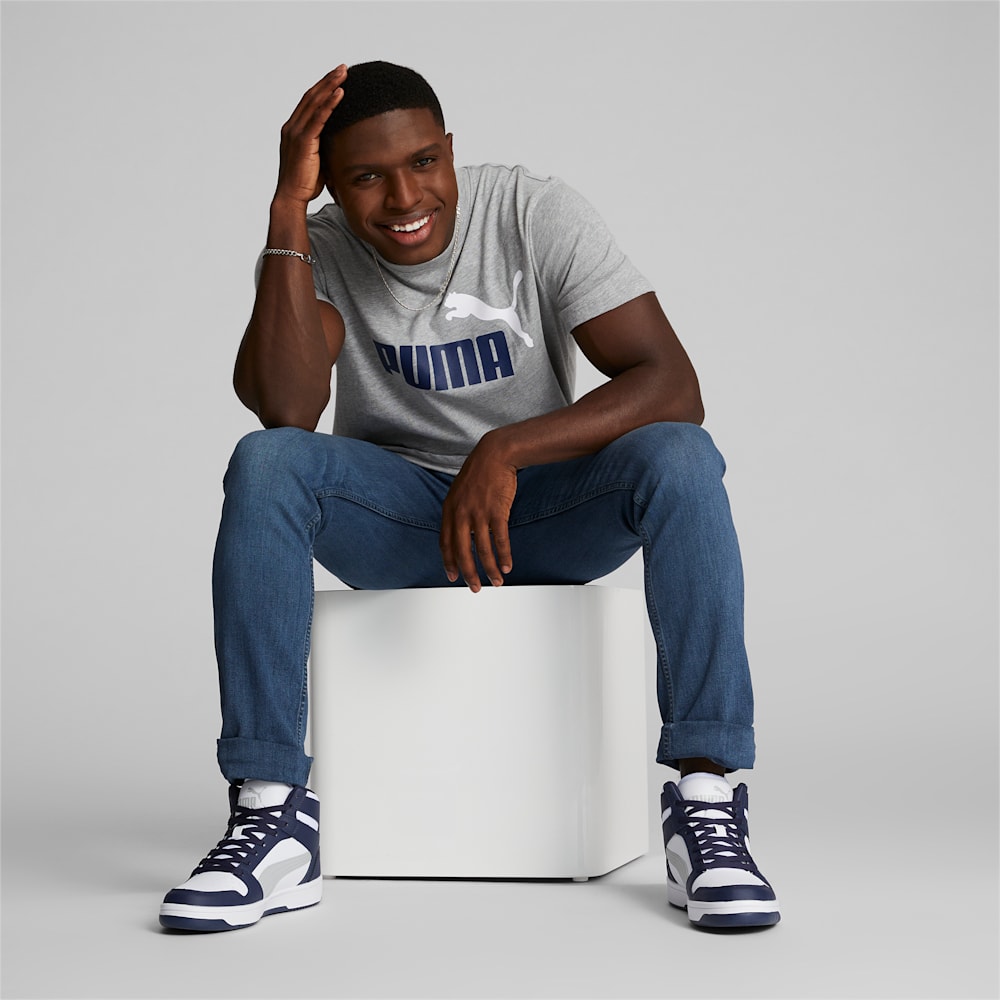 Puma Rebound LayUp Sneakers - White-Ash Gray-Navy