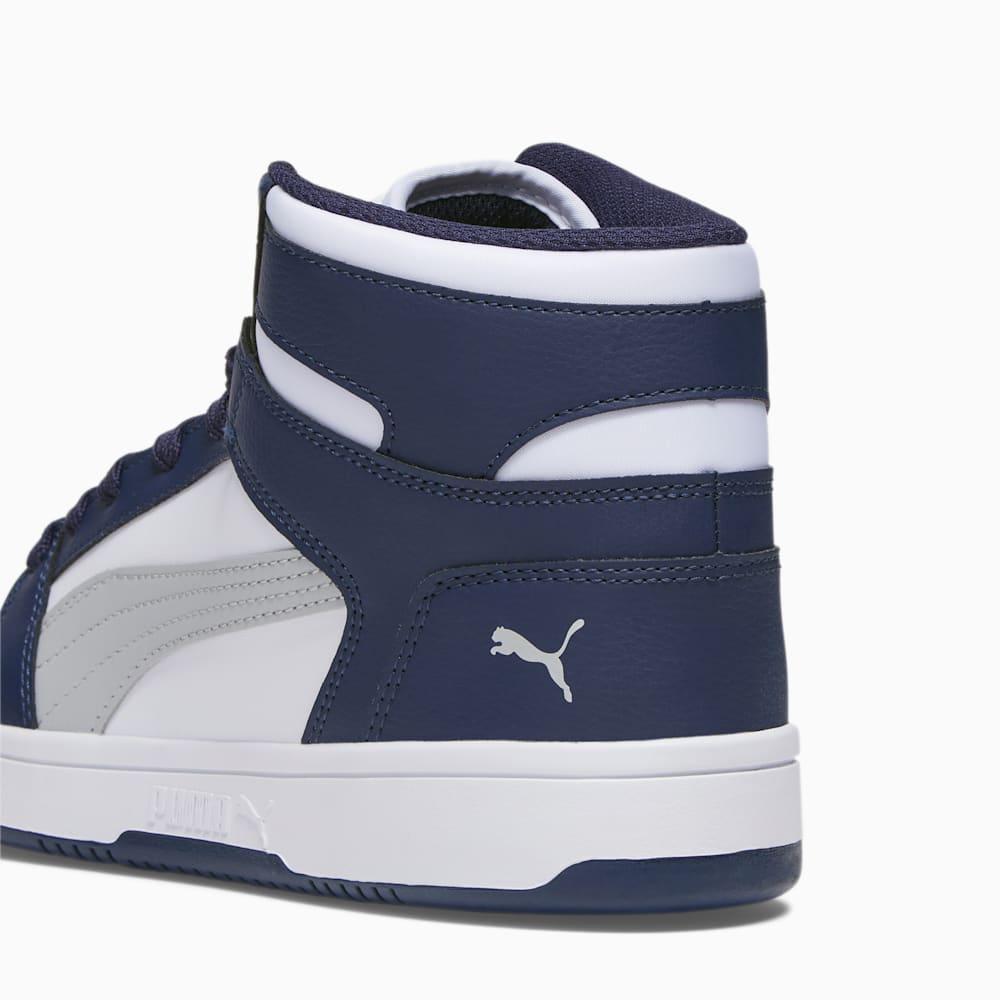 Puma Rebound LayUp Sneakers - White-Ash Gray-Navy