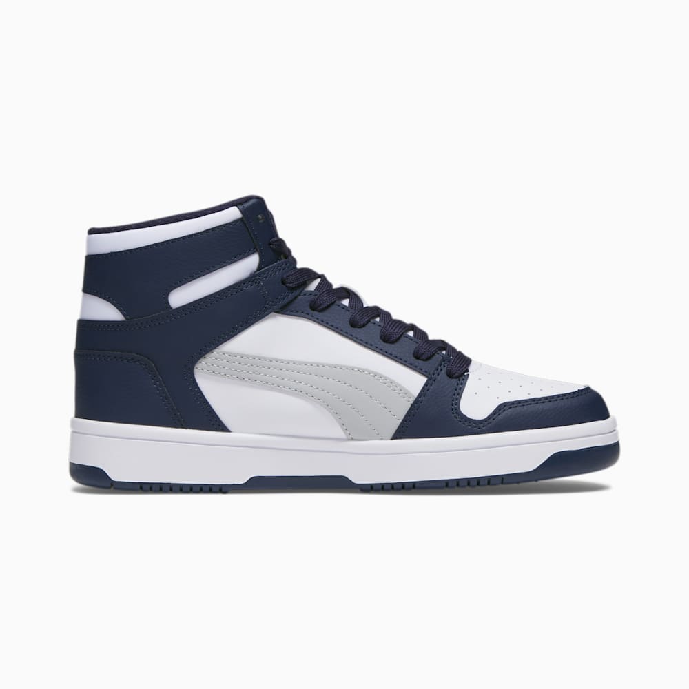 Puma Rebound LayUp Sneakers - White-Ash Gray-Navy