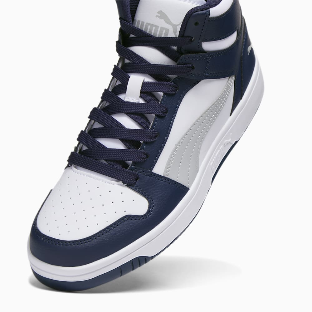 Puma Rebound LayUp Sneakers - White-Ash Gray-Navy