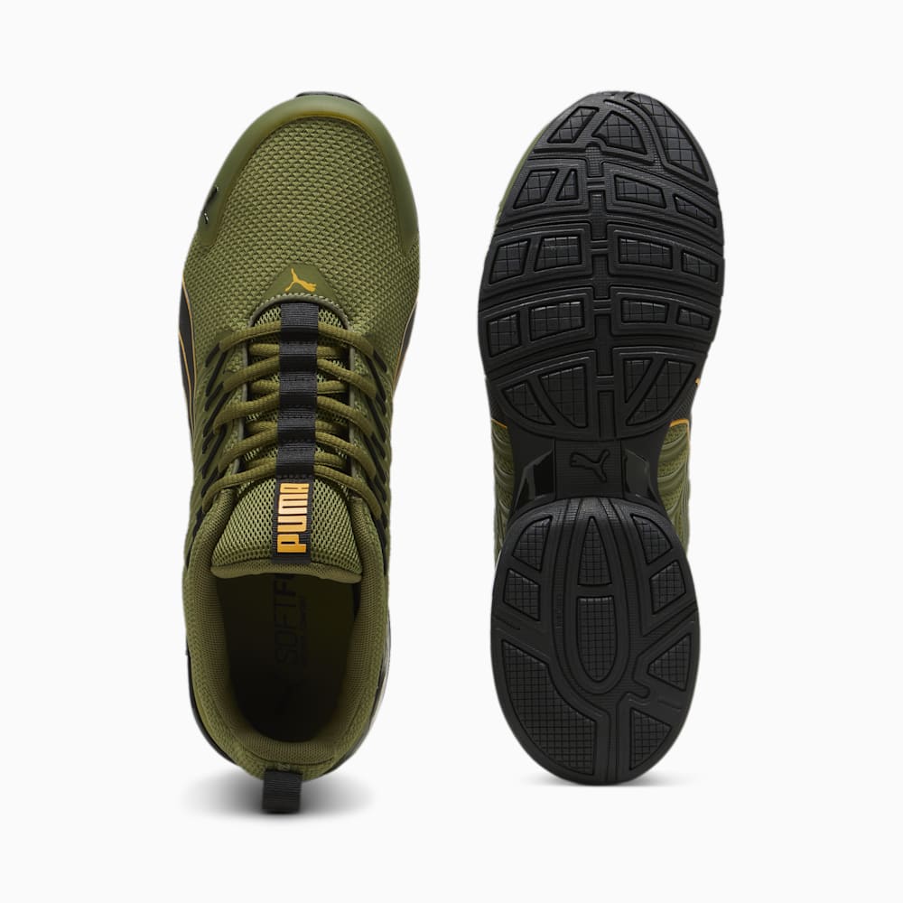 Puma Voltaic Evo Running Shoe - Olive Green-Black-Clementine