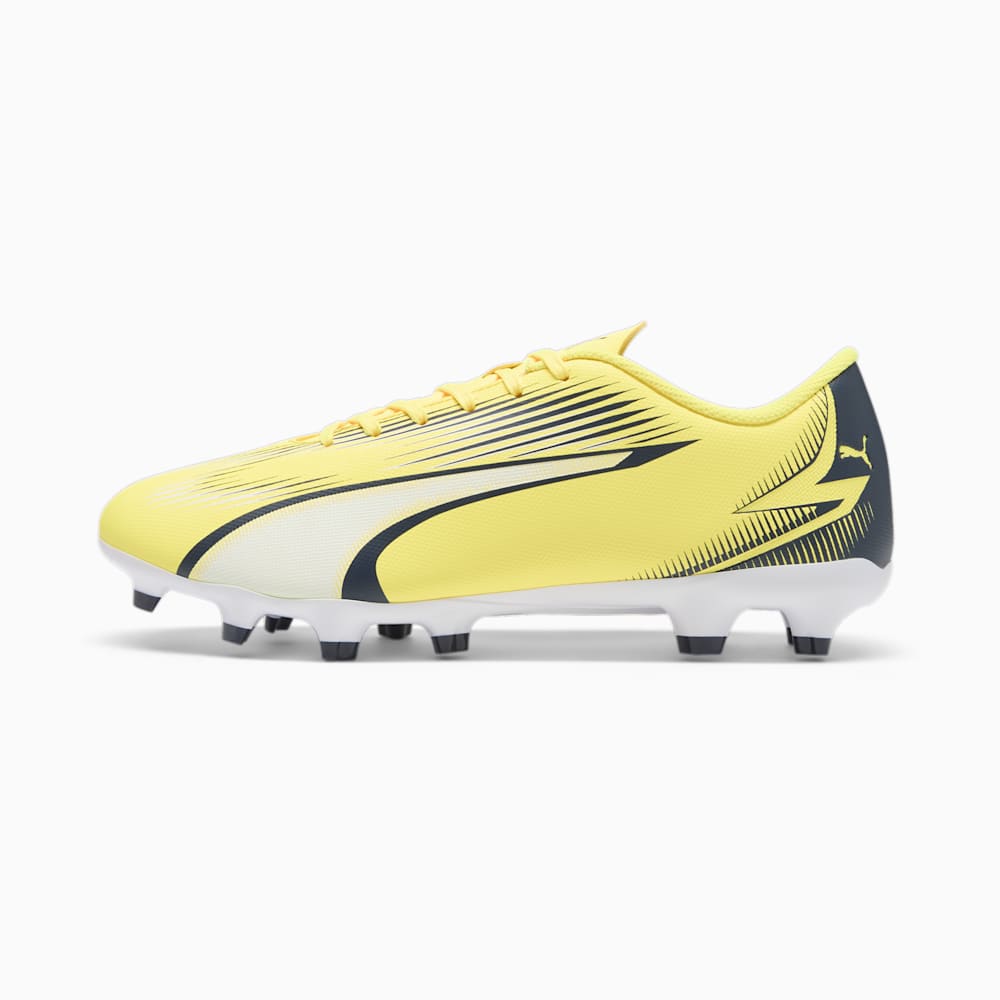 Puma ULTRA PLAY FG/AG Soccer Cleats - Yellow Blaze-Navy-White