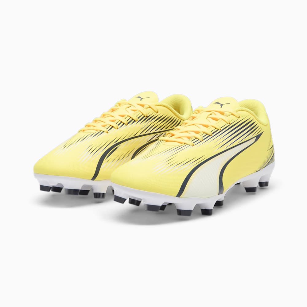 Puma ULTRA PLAY FG/AG Soccer Cleats - Yellow Blaze-Navy-White