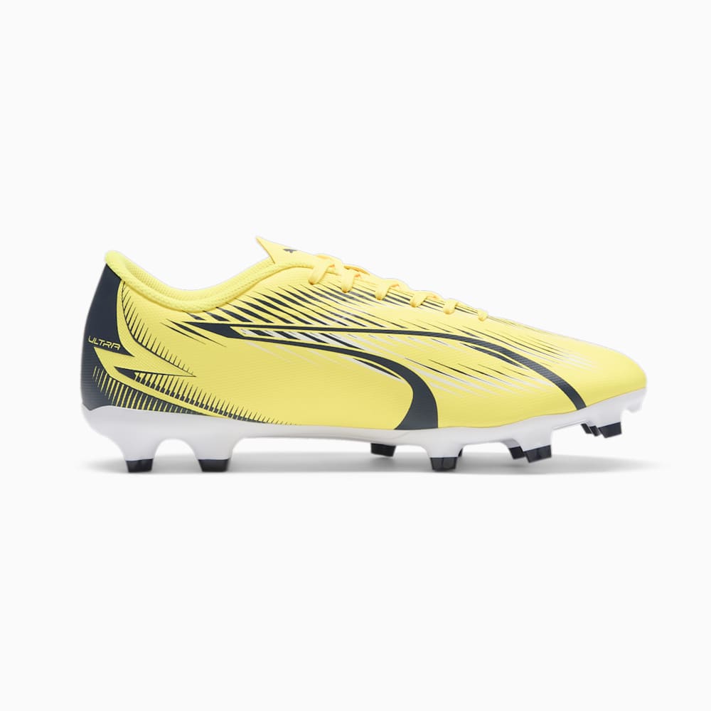 Puma ULTRA PLAY FG/AG Soccer Cleats - Yellow Blaze-Navy-White