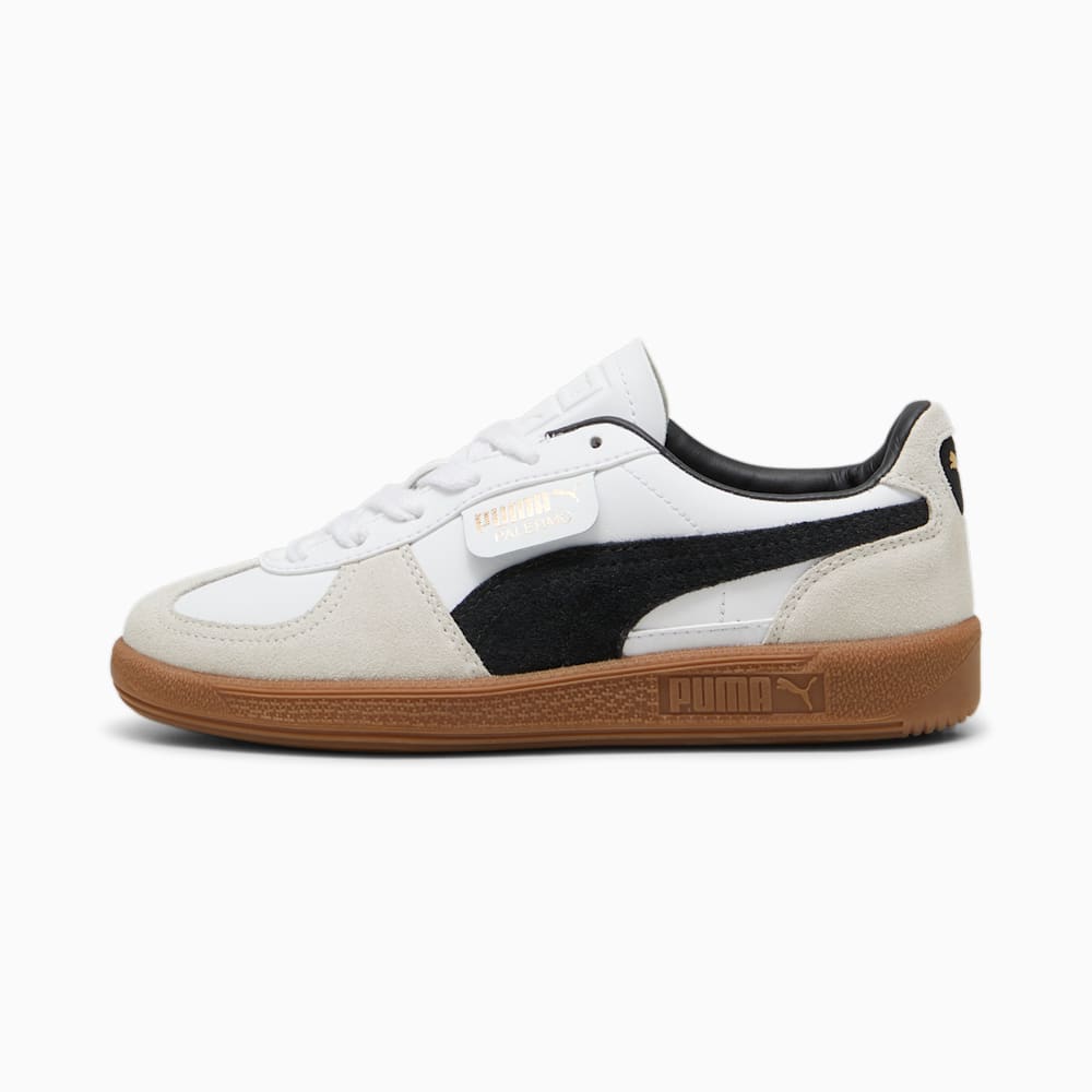 Puma Palermo Leather Big Kids Sneakers - White-Vapor Gray-Gum