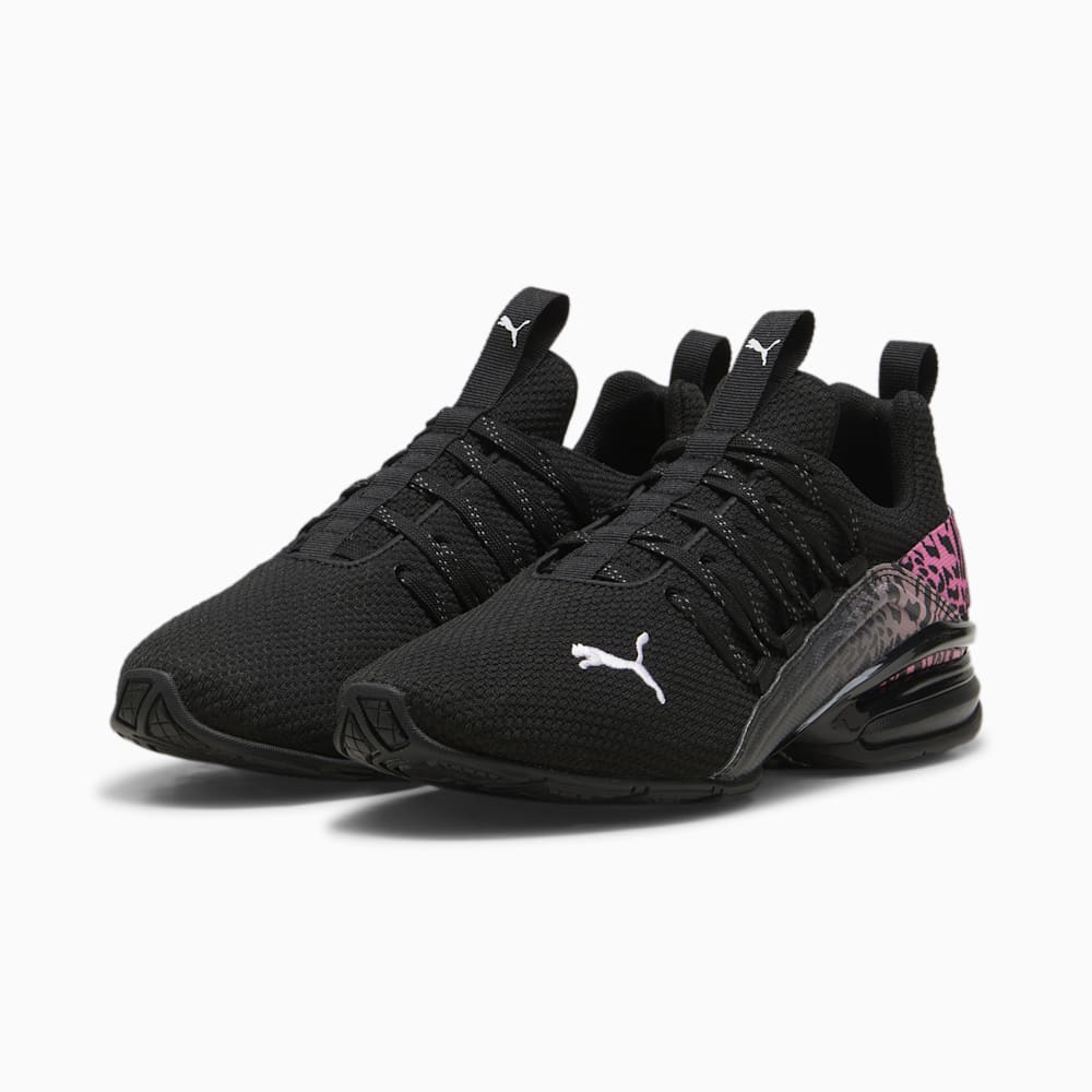 Puma Axelion Feline Fine Running Shoe - Black-Fast Pink