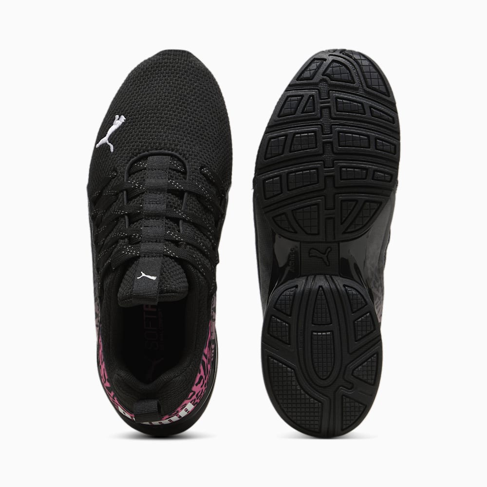 Puma Axelion Feline Fine Running Shoe - Black-Fast Pink