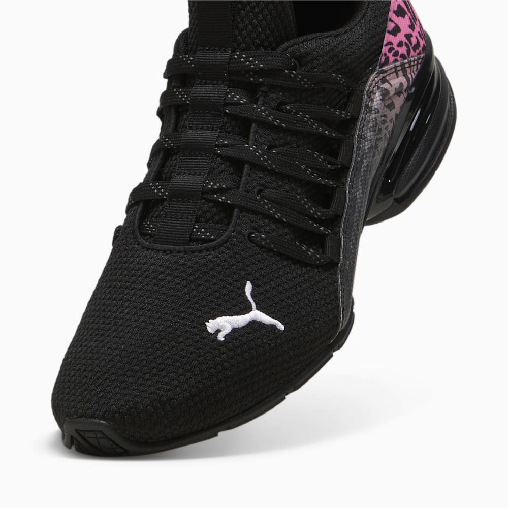 Puma Axelion Feline Fine Running Shoe - Black-Fast Pink