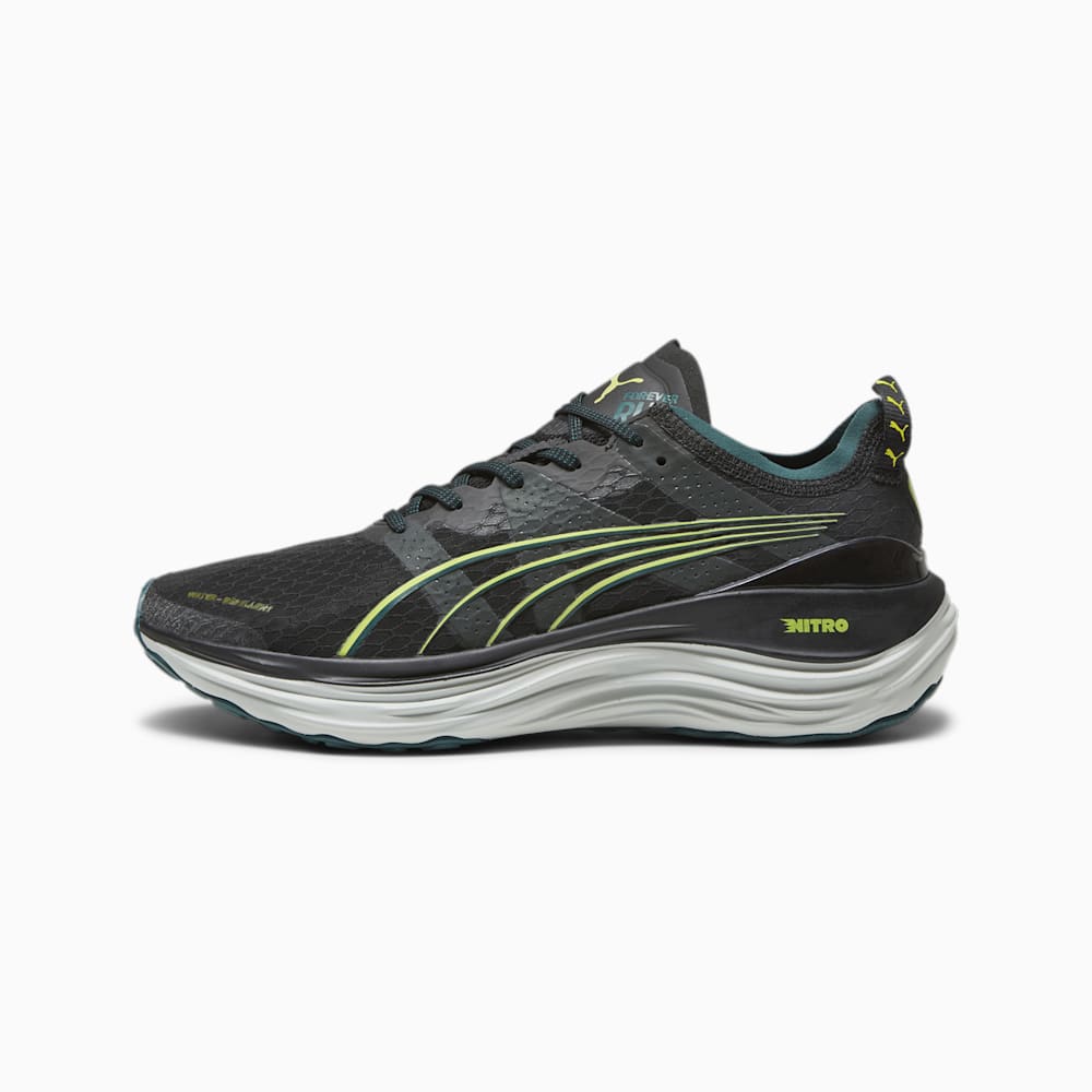 Puma ForeverRun NITRO™ WTR Running Shoes - Black-Malachite-Yellow Burst