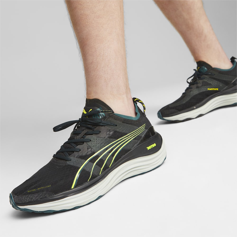 Puma ForeverRun NITRO™ WTR Running Shoes - Black-Malachite-Yellow Burst