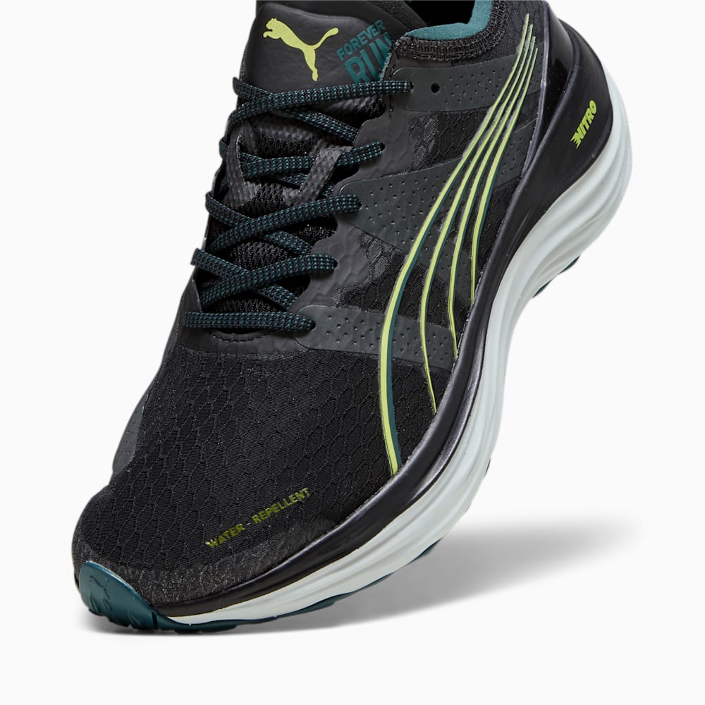 Puma ForeverRun NITRO™ WTR Running Shoes - Black-Malachite-Yellow Burst