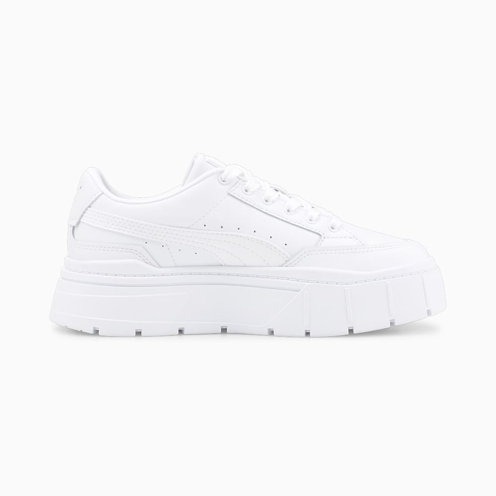 Puma Mayze Stack Leather Sneakers - White