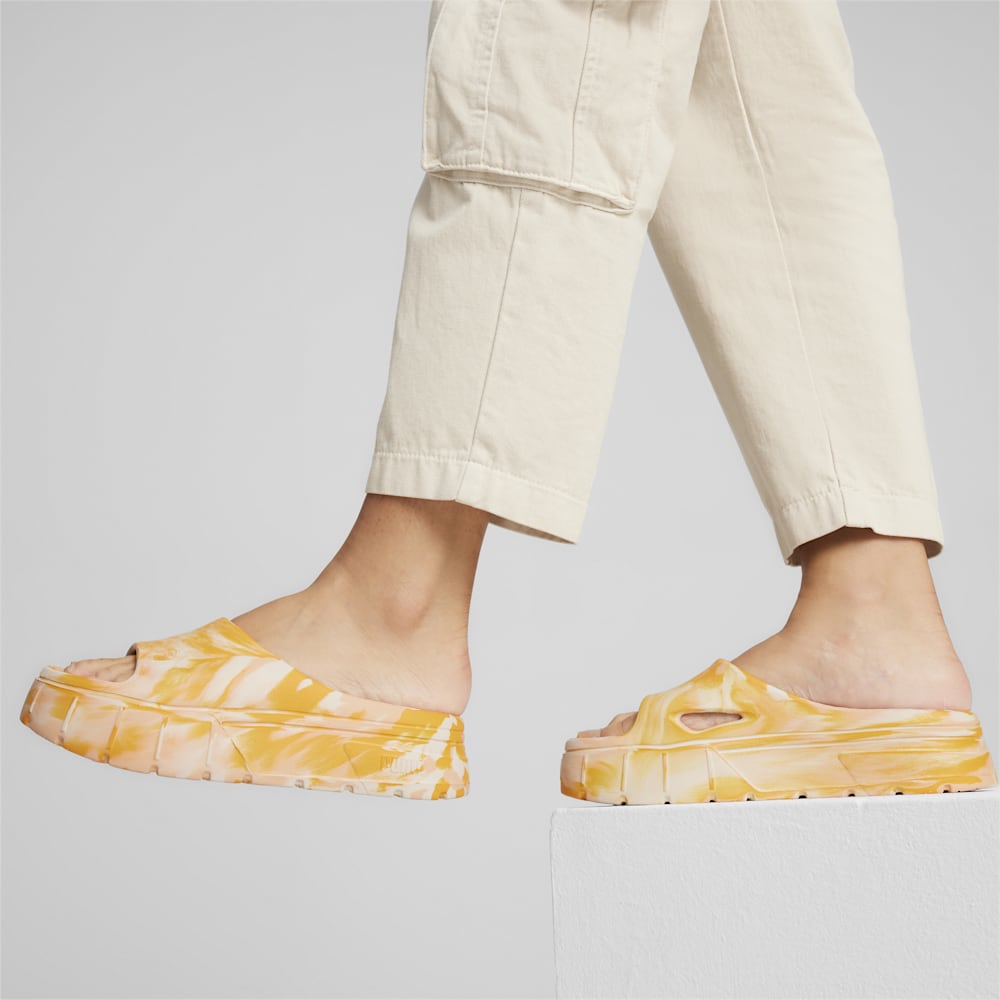 Puma Mayze Stack Injex Marble Slides - Clementine-Peach Fizz-Sugared Almond