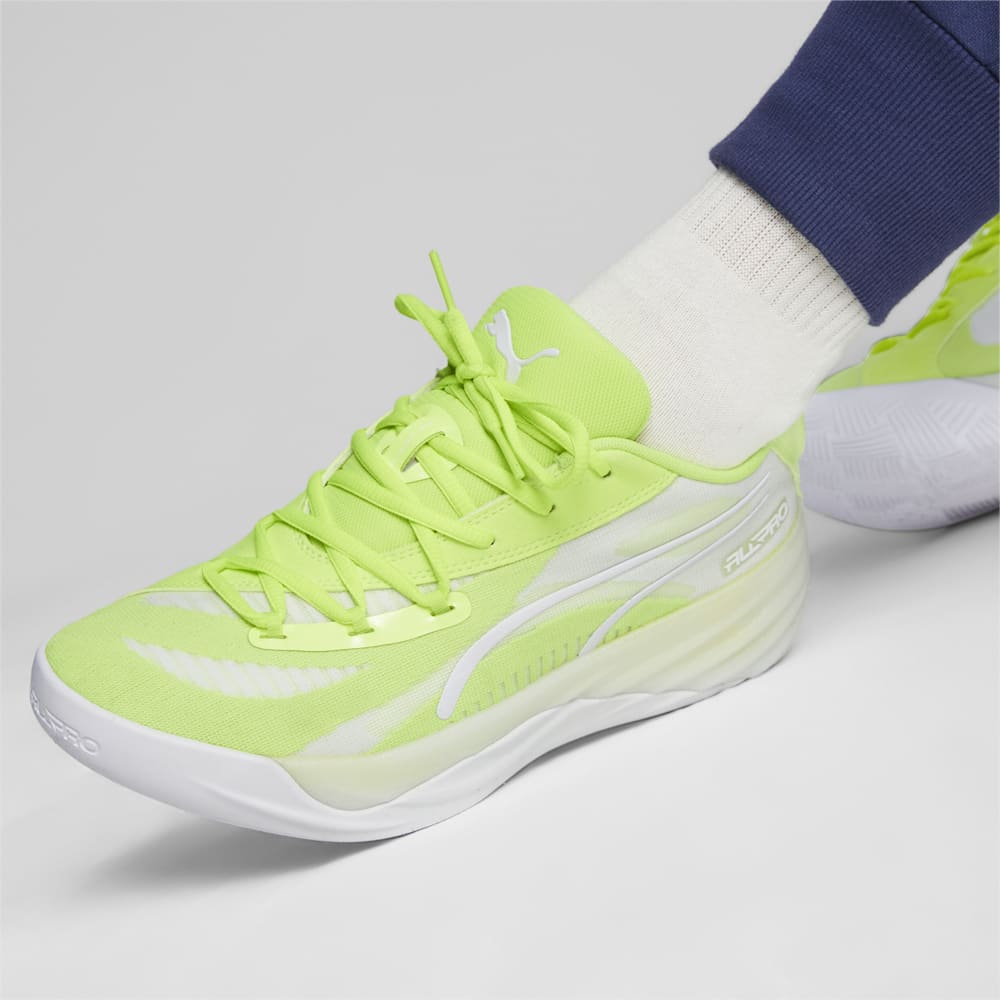 Puma All-Pro NITRO Basketball Shoes - Lime Squeeze-White