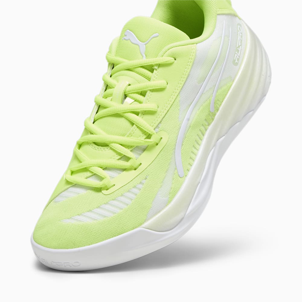 Puma All-Pro NITRO Basketball Shoes - Lime Squeeze-White