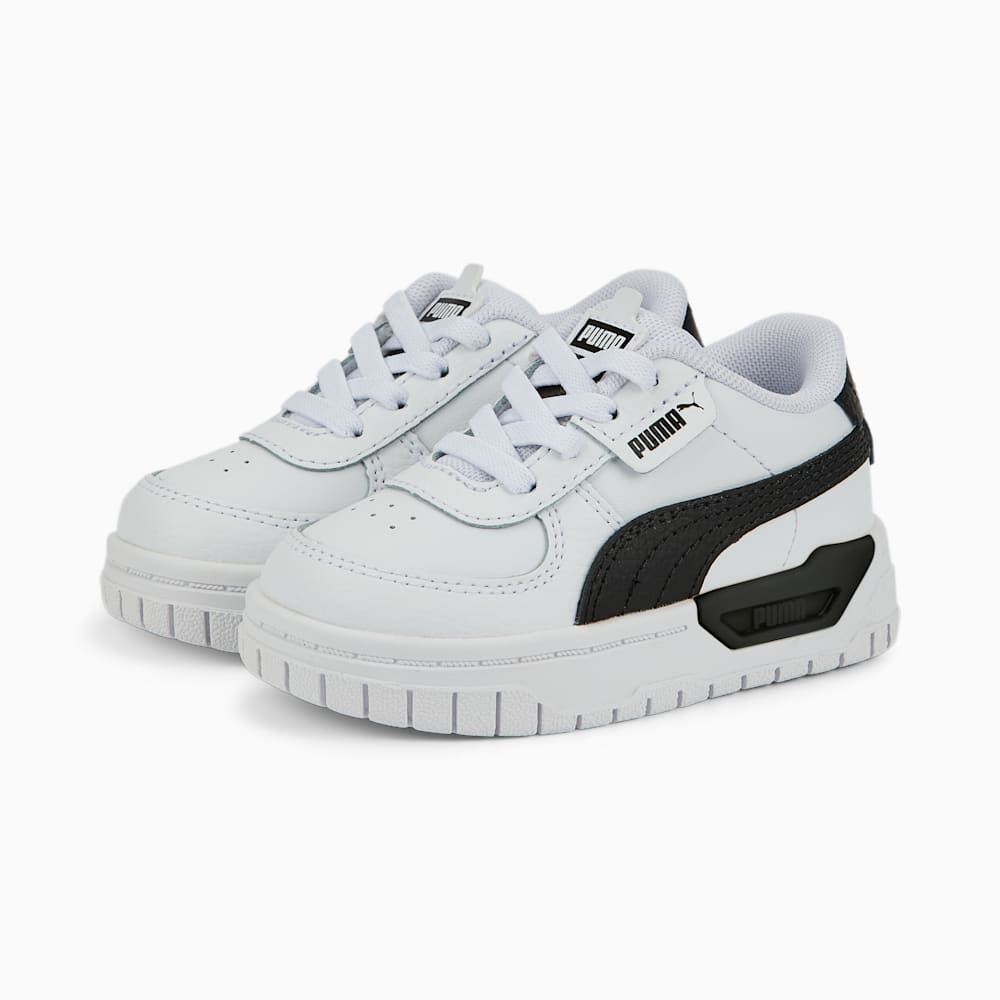 Puma Cali Dream Leather Toddlers' Shoes - White-Black-White