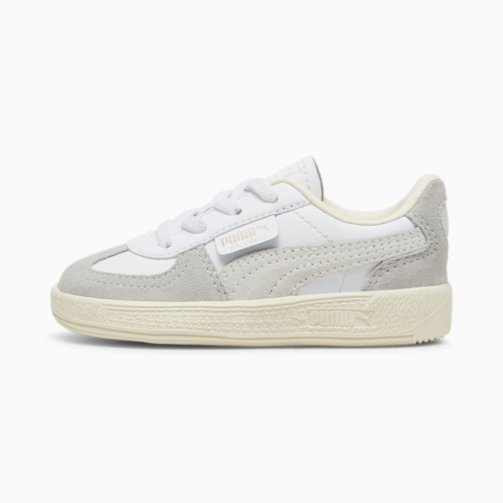 Puma Palermo Leather Toddlers' Sneakers - White-Cool Light Gray-Sugared Almond