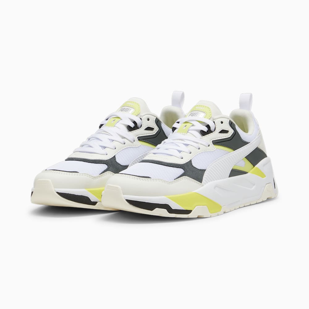 Puma Trinity Sneakers - Warm White-White-Mineral Gray-Lime Sheen