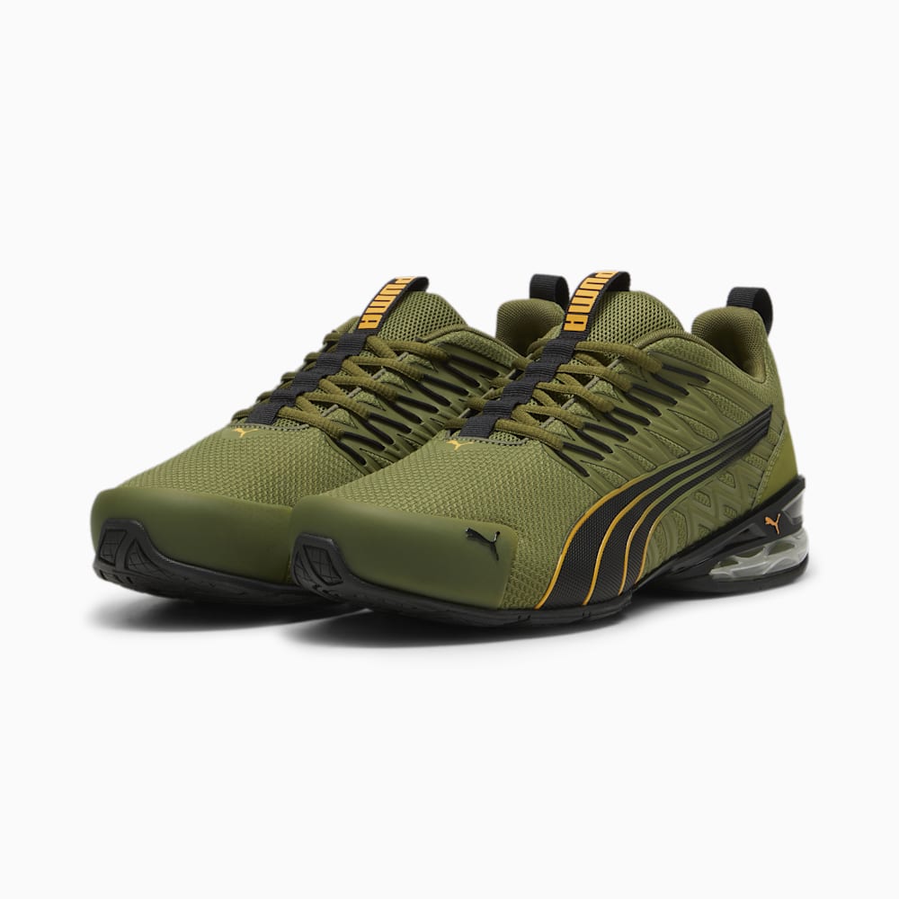 Puma Voltaic Evo Running Shoe - Olive Green-Black-Clementine