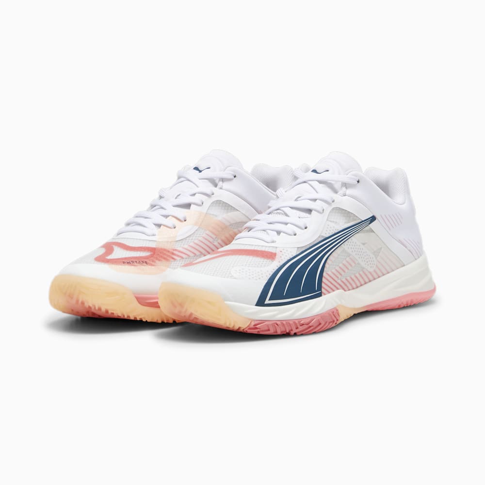 Puma Accelerate NITRO™ SQD Racquet Sports Shoes - White-Ocean Tropic-Passionfruit-Fizzy Melon