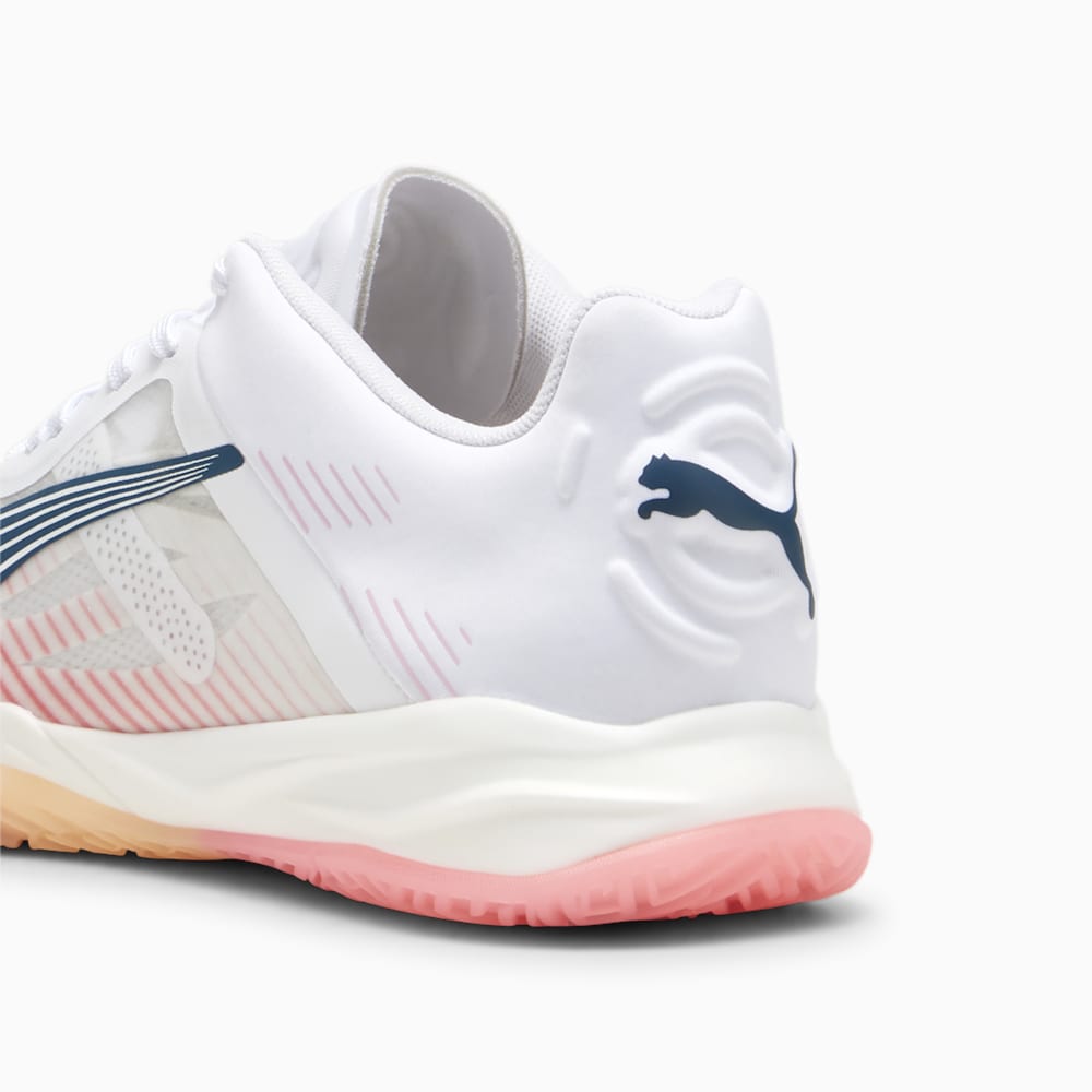 Puma Accelerate NITRO™ SQD Racquet Sports Shoes - White-Ocean Tropic-Passionfruit-Fizzy Melon