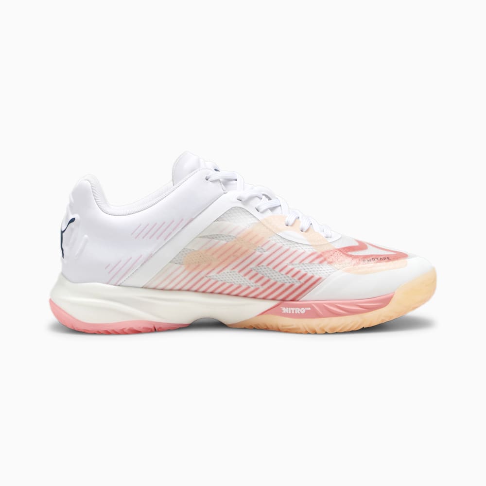 Puma Accelerate NITRO™ SQD Racquet Sports Shoes - White-Ocean Tropic-Passionfruit-Fizzy Melon