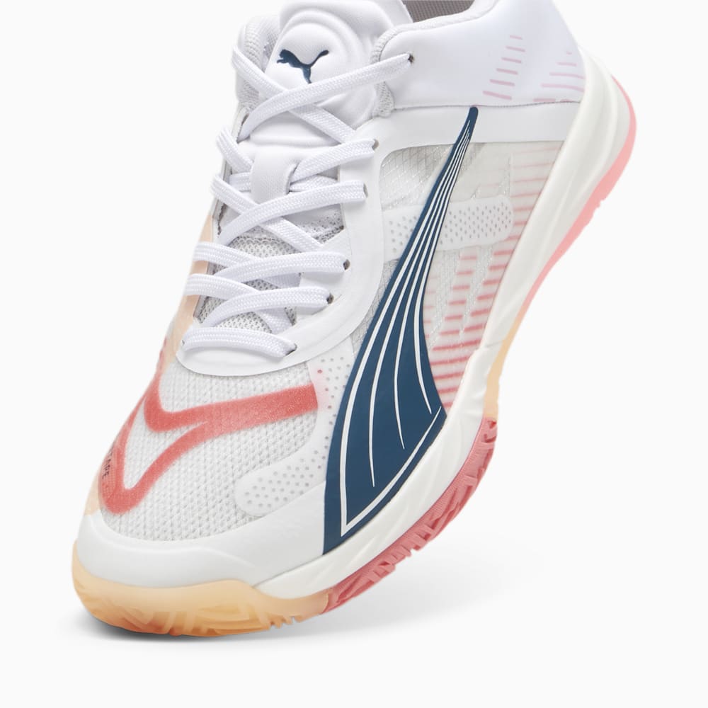 Puma Accelerate NITRO™ SQD Racquet Sports Shoes - White-Ocean Tropic-Passionfruit-Fizzy Melon