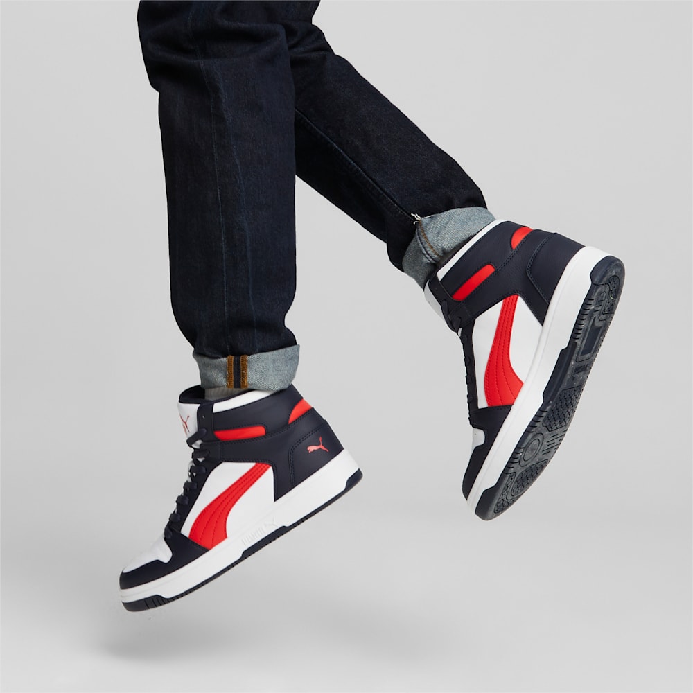 Puma Rebound LayUp Sneakers - Parisian Night-High Risk Red-White