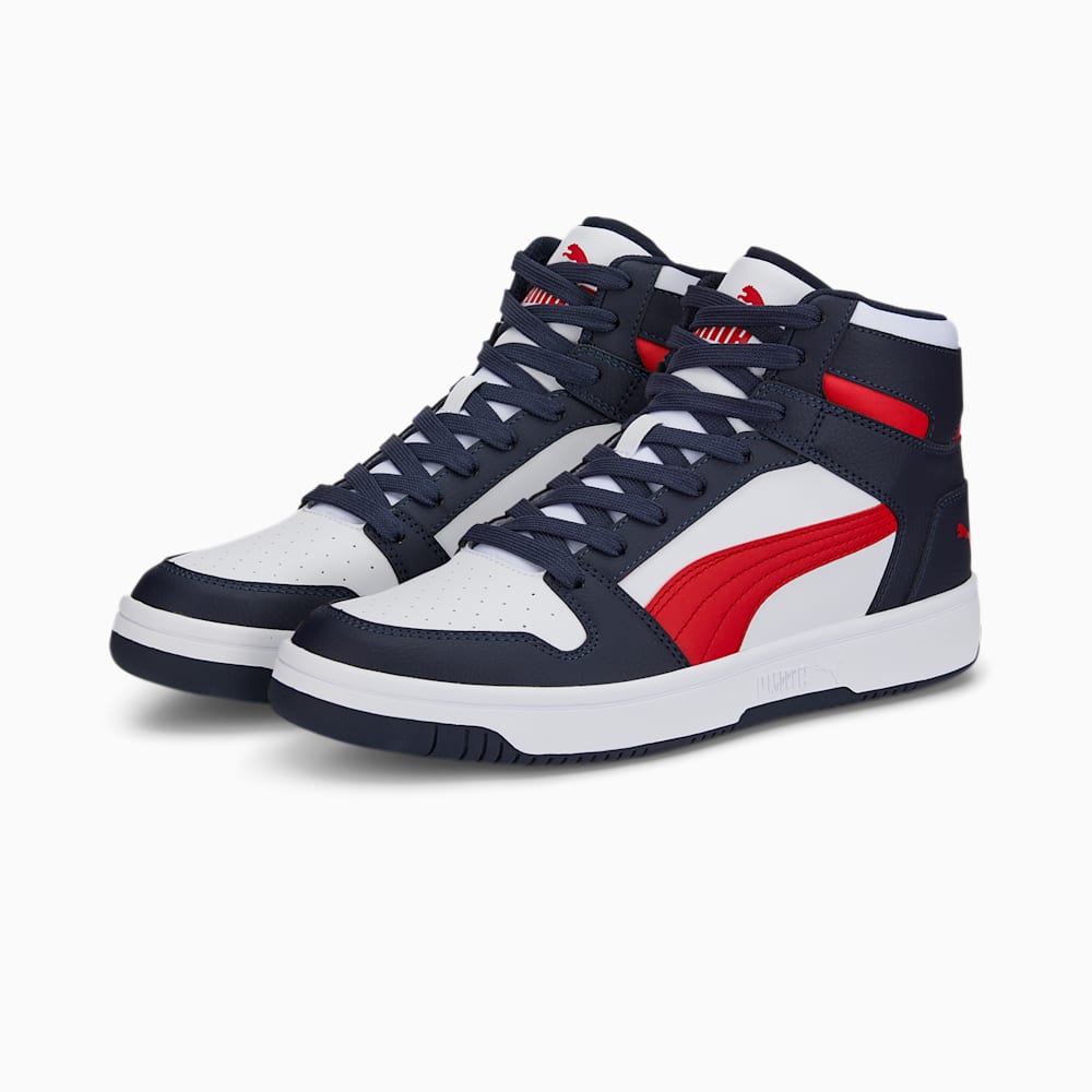 Puma Rebound LayUp Sneakers - Parisian Night-High Risk Red-White