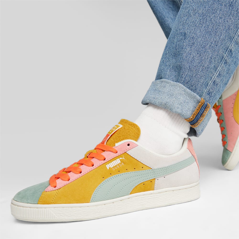 Puma Suede Icons Of Unity Sneakers - Warm White-Yellow Sizzle