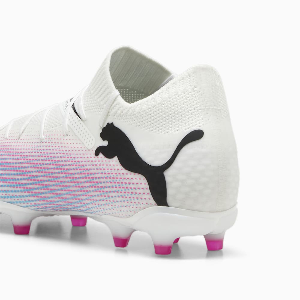 Puma FUTURE 7 PRO FG/AG Soccer Cleats - White-Black-Poison Pink