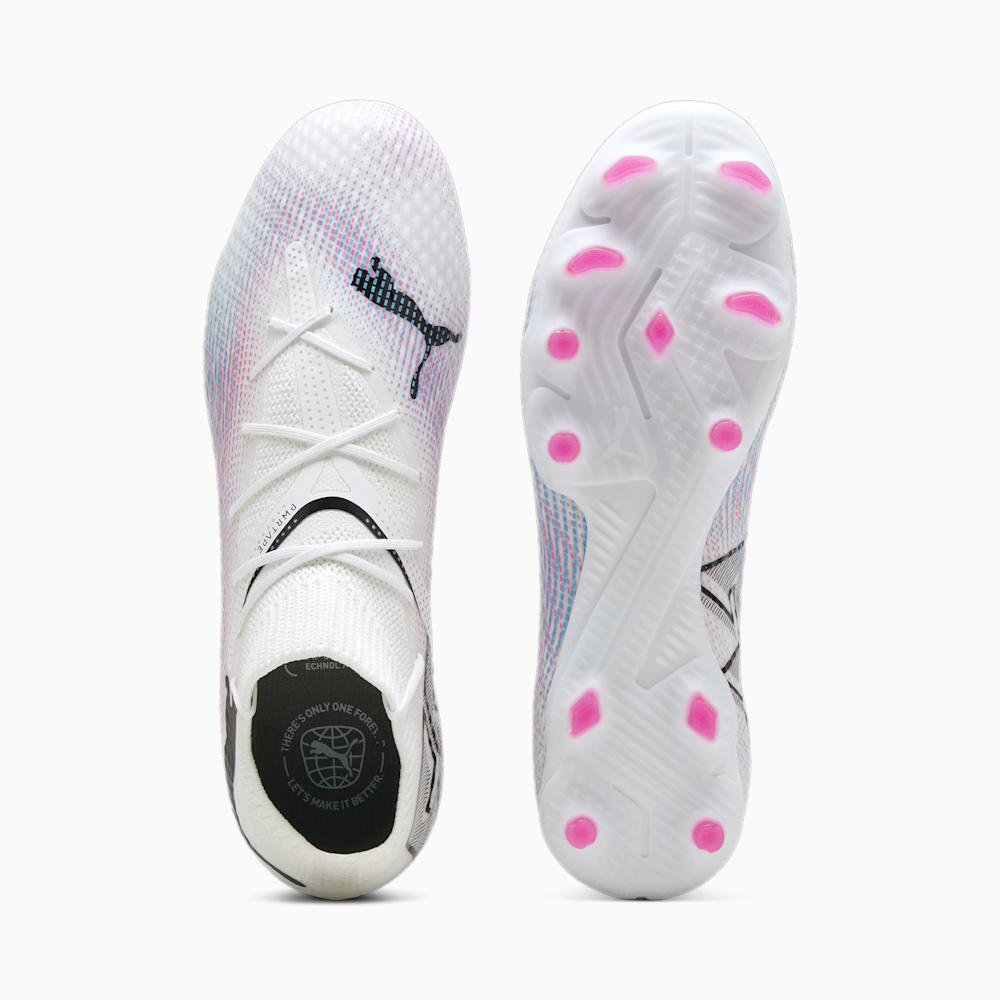 Puma FUTURE 7 PRO FG/AG Soccer Cleats - White-Black-Poison Pink