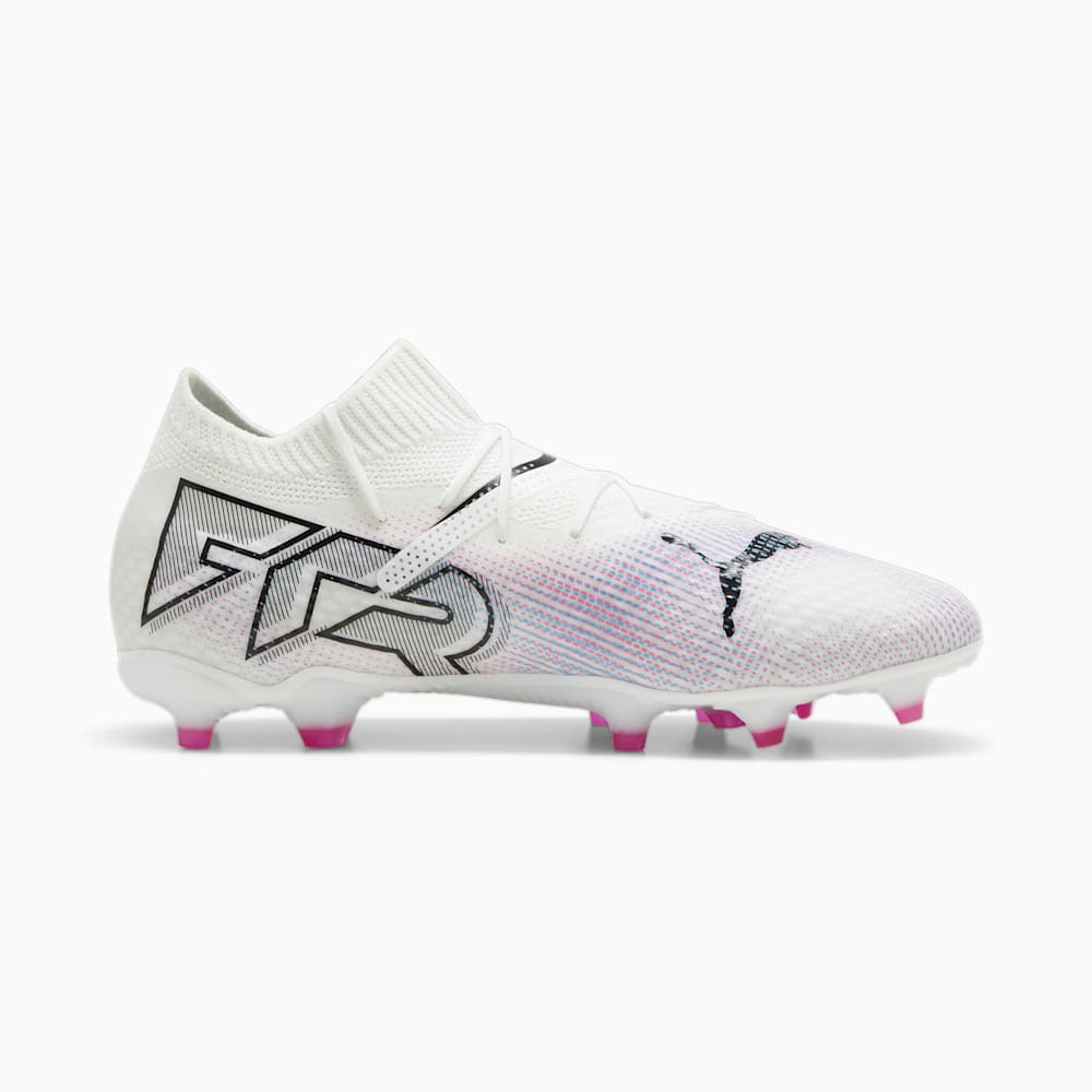 Puma FUTURE 7 PRO FG/AG Soccer Cleats - White-Black-Poison Pink