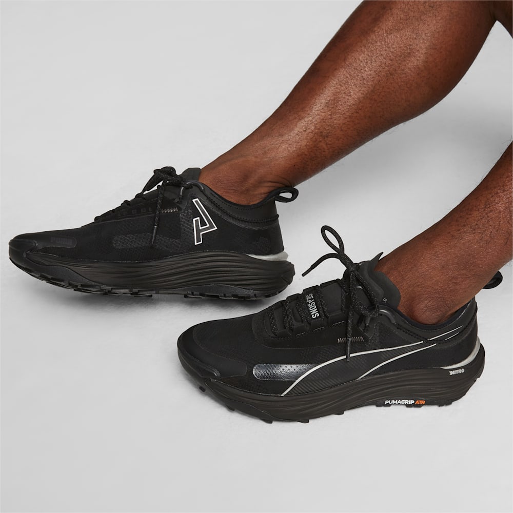 Puma SEASONS Voyage NITRO™ 3 Running Shoes - Black-Dark Coal