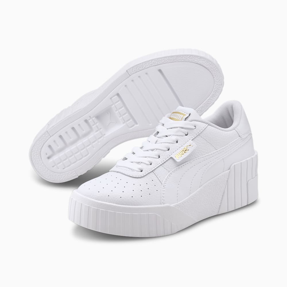 Puma Cali Wedge Sneakers - White-White