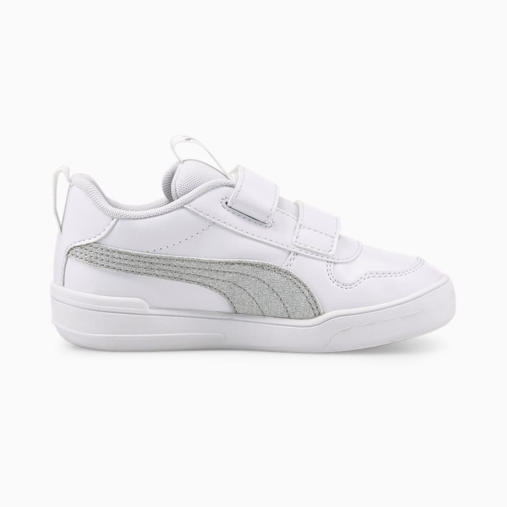 Puma Multiflex Glitz Formstrip Little Kids Sneakers - White-Silver