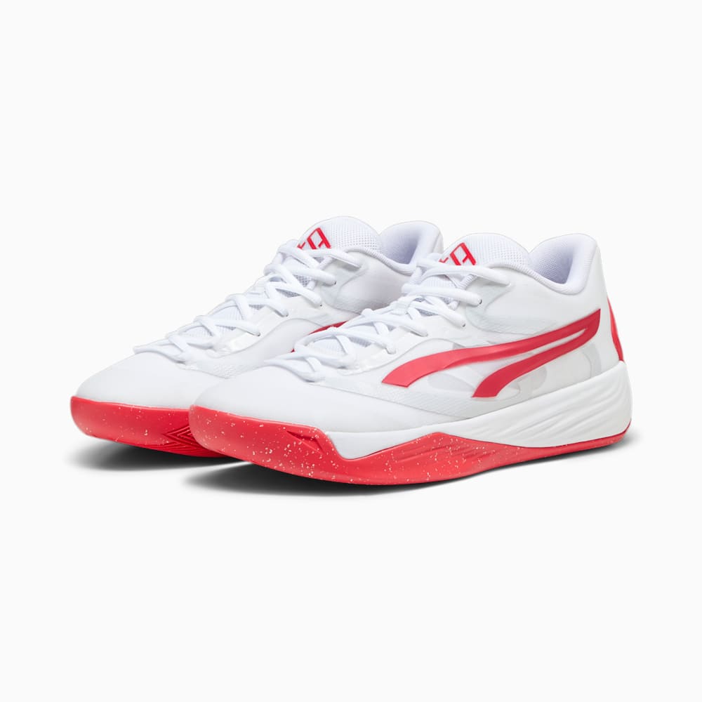 Puma STEWIE x TEAM Stewie 2 Basketball Shoes - White-For All Time Red