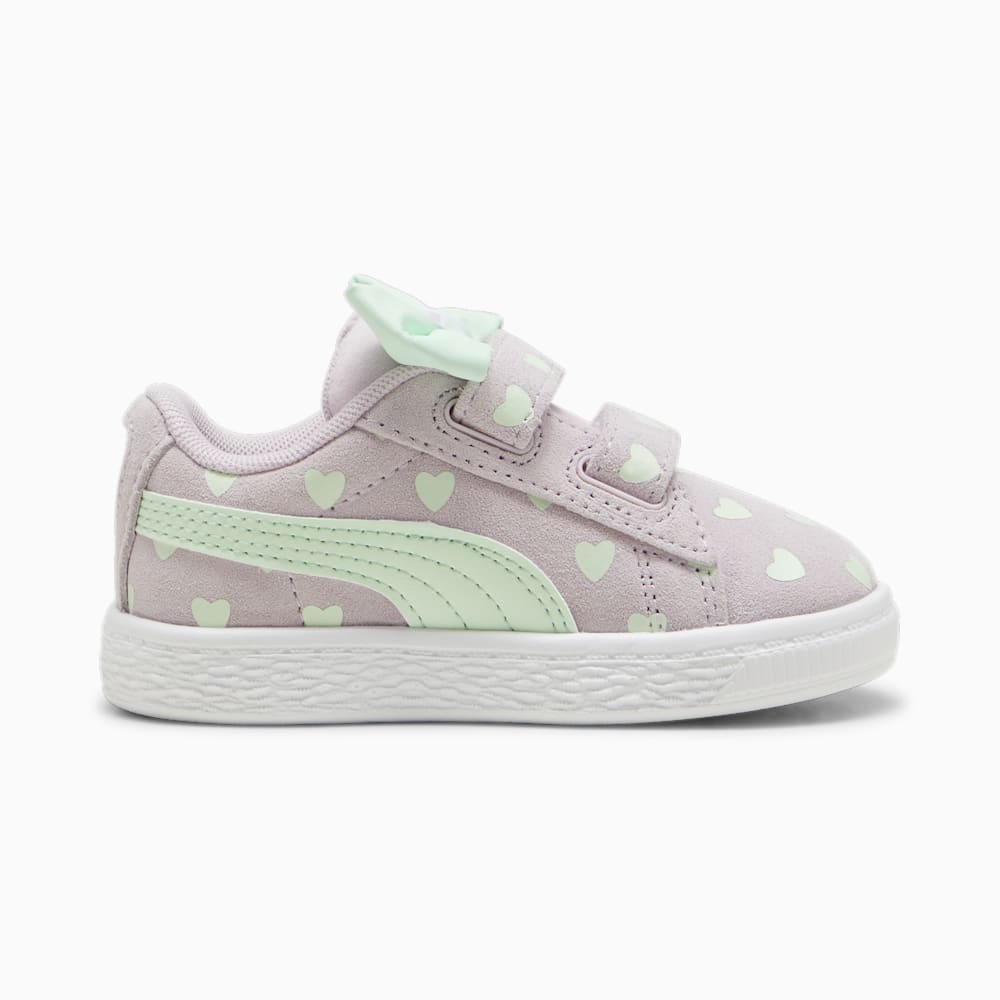 Puma Suede Classic Re-Bow V Toddler's Shoes - Grape Mist-Fresh Mint