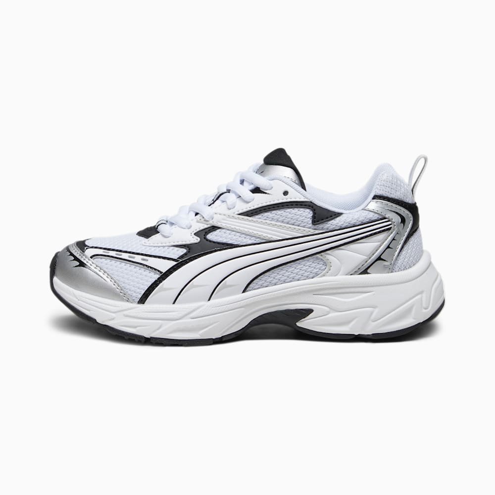 Puma Morphic Base Big Kids Sneakers - Feather Gray-Black