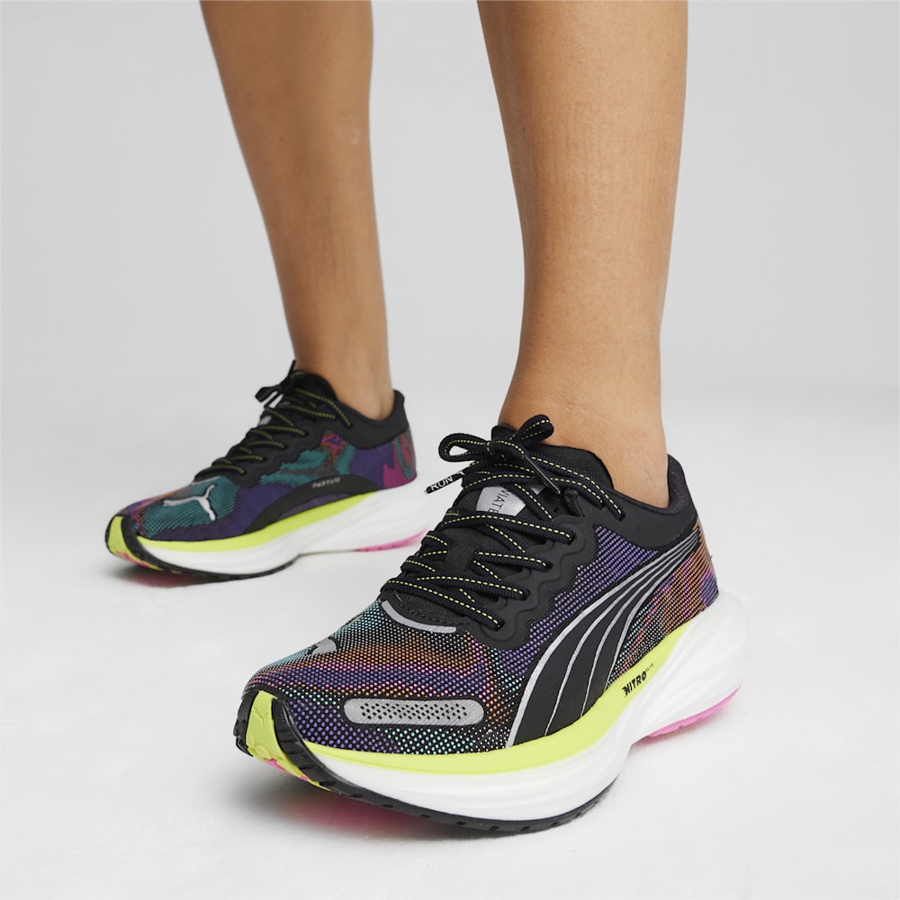 Puma Deviate NITRO™ 2 Running Shoes - Black-Lime Pow-Poison Pink