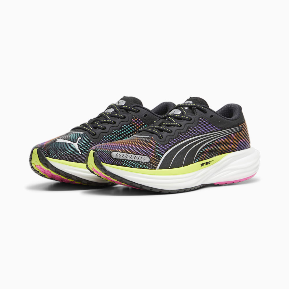 Puma Deviate NITRO™ 2 Running Shoes - Black-Lime Pow-Poison Pink